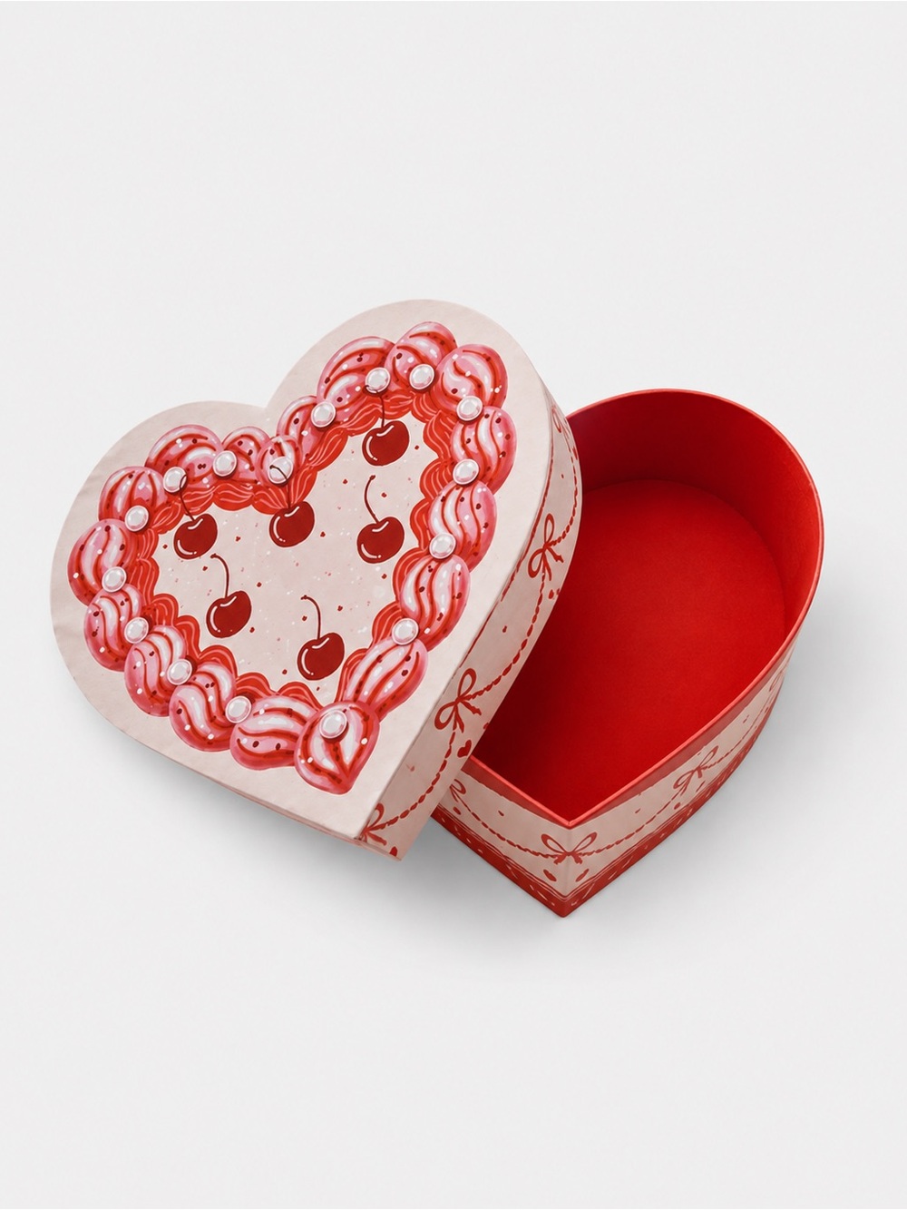 Large Gift Box with Cherry Cake Theme